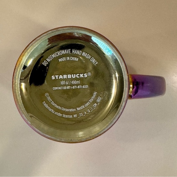 Starbucks Holographic Iridescent 2022 Holiday Coffee Mug 16 Oz. - Picture 12 of 13